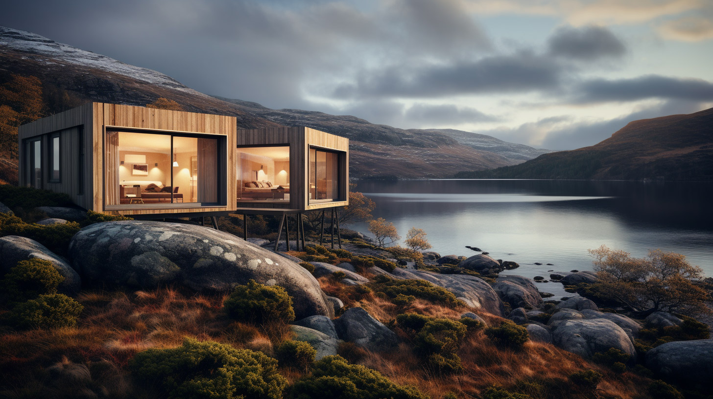 Luxury glamping pod scottish highlands